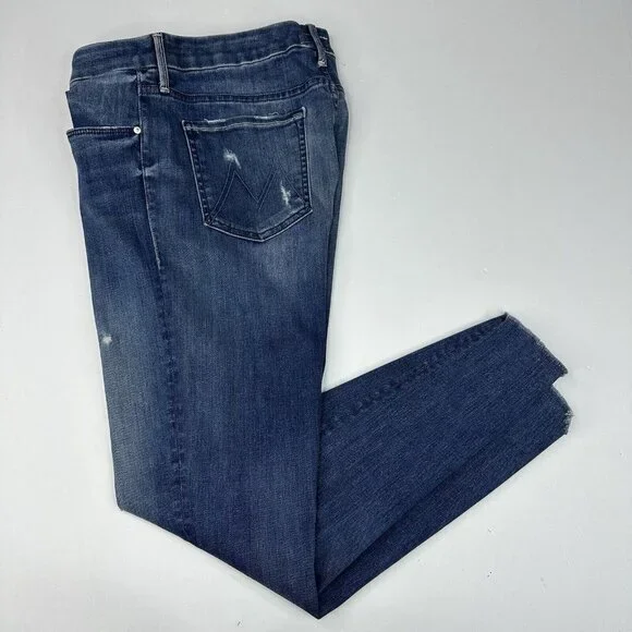 Mother Women's The Looker Ankle Chew Breaking The Law Designer Jeans‎ W30-31/L27